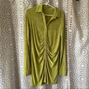 With Jean style Andy Dress Green M